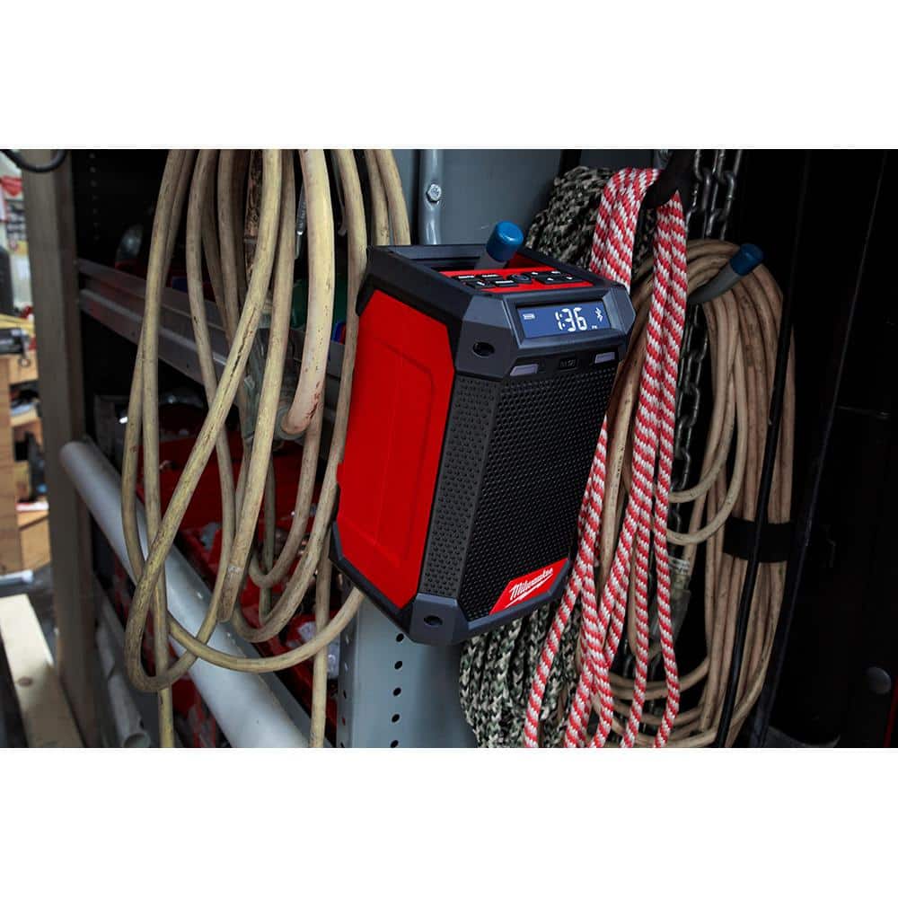 M12 12-Volt Lithium-Ion Cordless Bluetooth/AM/FM Jobsite Radio with Charger with M12 2.0Ah Battery 2951-20-48-11-2420
