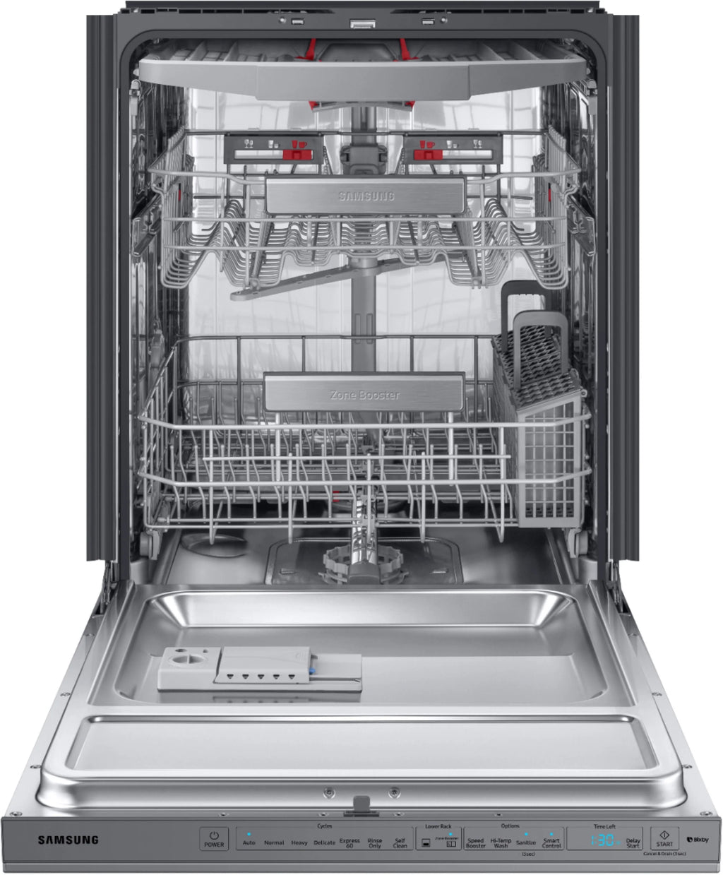 Samsung - Linear Wash 24 Top Control Built-In Dishwasher with AutoRelease Dry, 39 dBA - Stainless steel