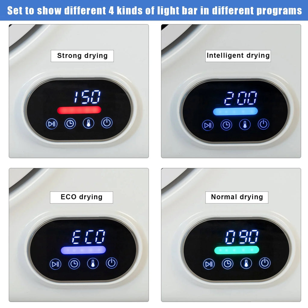 Compact Portable Household Clothes Dryer with LED Display, 2.6CUFT Drum Dryer - White, 110V 4KG Capacity, Energy Efficient Home Appliance