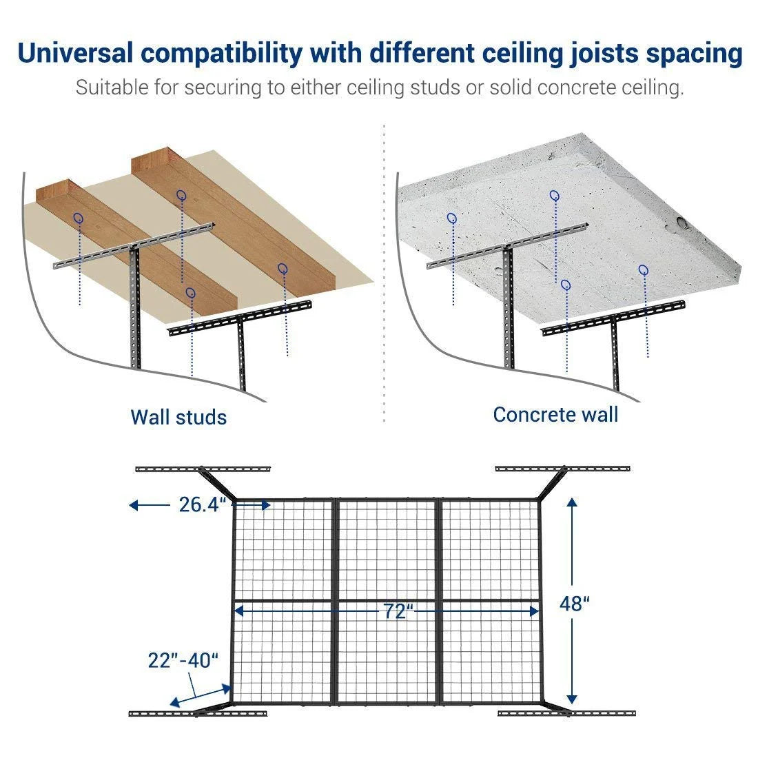 FLEXIMOUNTS Overhead Adjustable Ceiling Storage