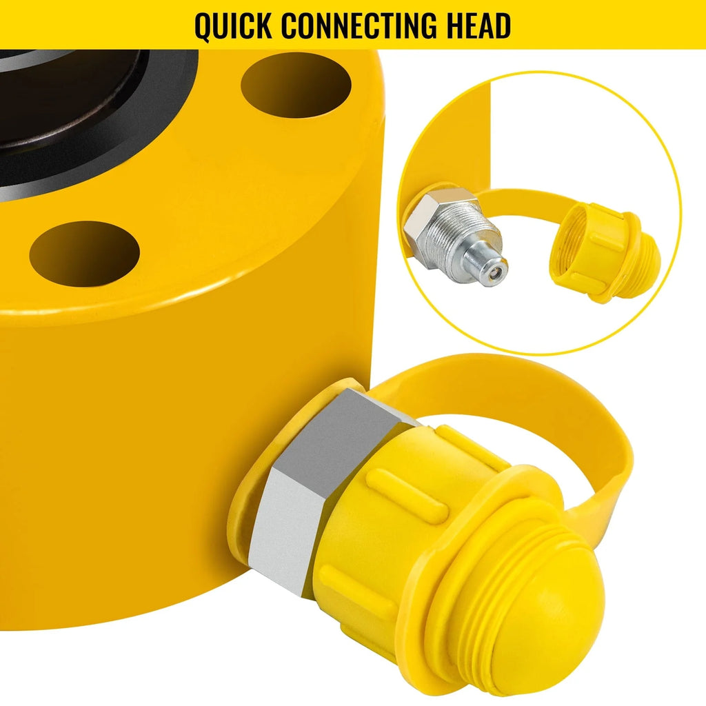VEVOR Hydraulic Cylinder Jack, Hollow Ram Jack 30 Ton 2(50mm)Stroke Durable 10000 Psi Single Acting