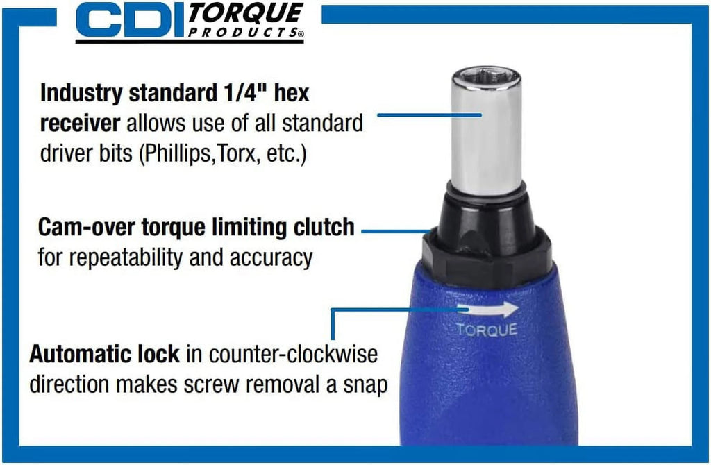 CDI Torque Products 401SM Micro Adjustable Torque Screwdriver, Torque Range 5 to 40-Inch Pounds