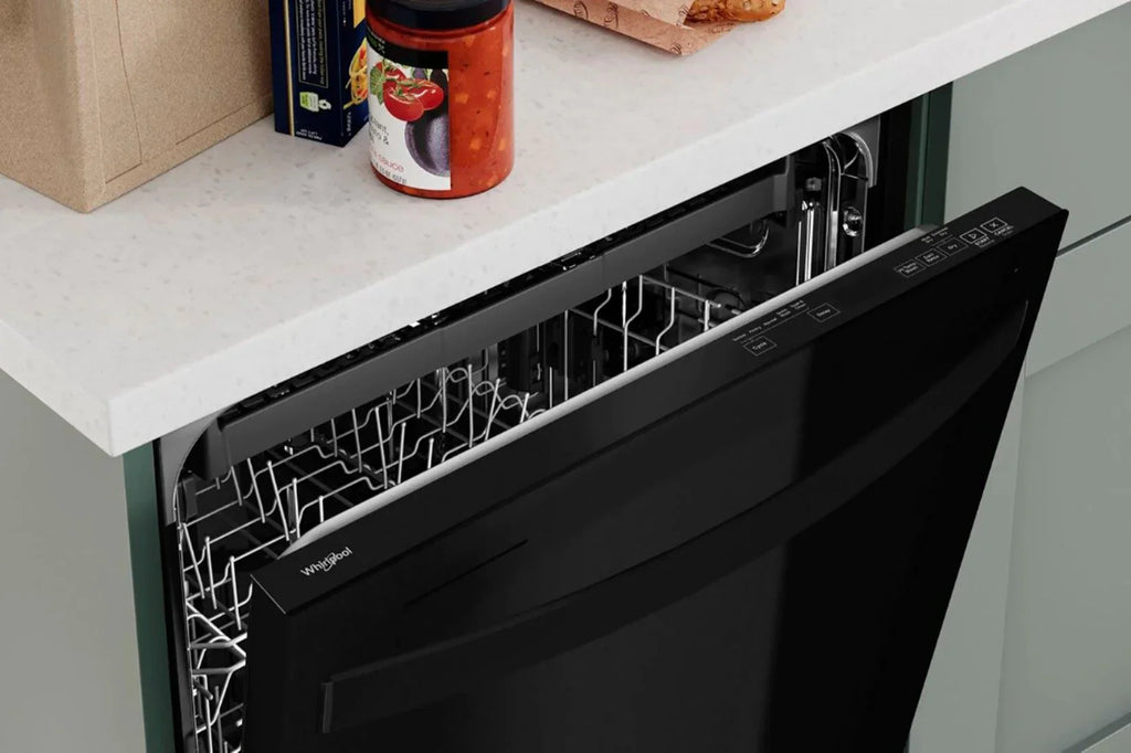 Whirlpool - 24 Top Control Built-In Dishwasher with Stainless Steel Tub, Large Capacity, 3rd Rack, 47 dBA - Black