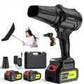 Cordless Leaf Blower, 600000RPM Handheld Leaf Blower with 2 X 4.0Ah Batteries & Charger, Lightweight Leaf Blowers for Patio Cleaning, Lawn Care, Leaves, Dust