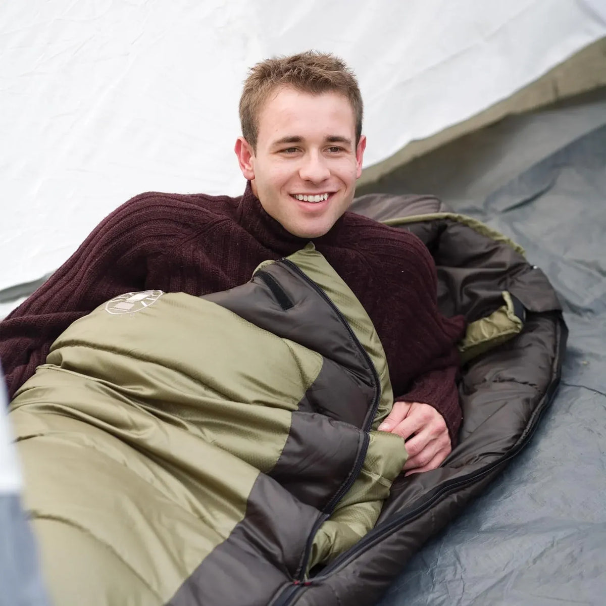 Coleman North Rim 0Â°F Big & Tall Sleeping Bag, Cold-Weather Mummy Sleep Sack with No-Snag Zipper & Adjustable Hood for Warmth & Ventilation, Large Camping Sleeping Bag