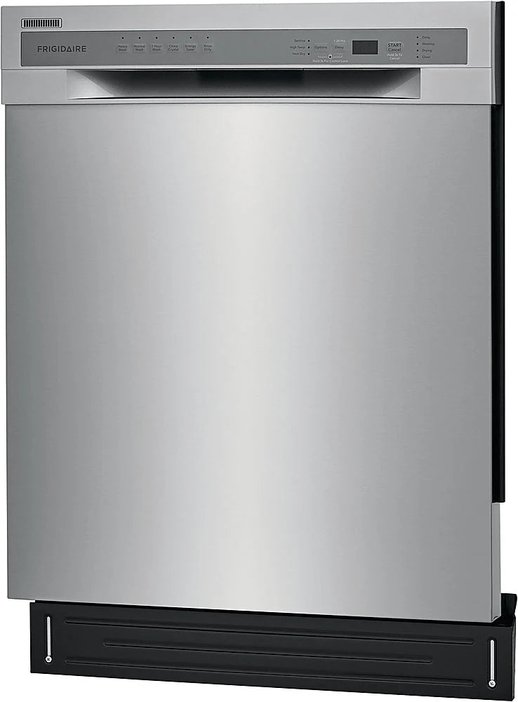 Frigidaire - 24 Compact Front Control Built-In Dishwasher with Stainless Steel Tub, 52 dBA - Stainless steel