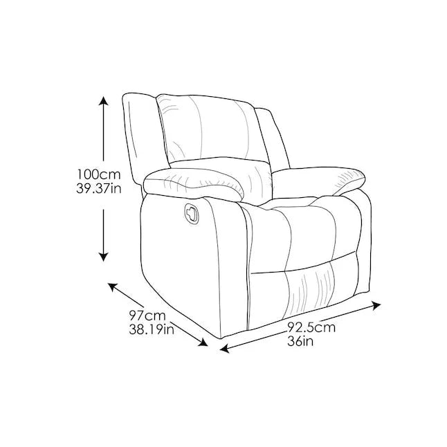 Relax A Lounger Chocolate Microfiber Recliner