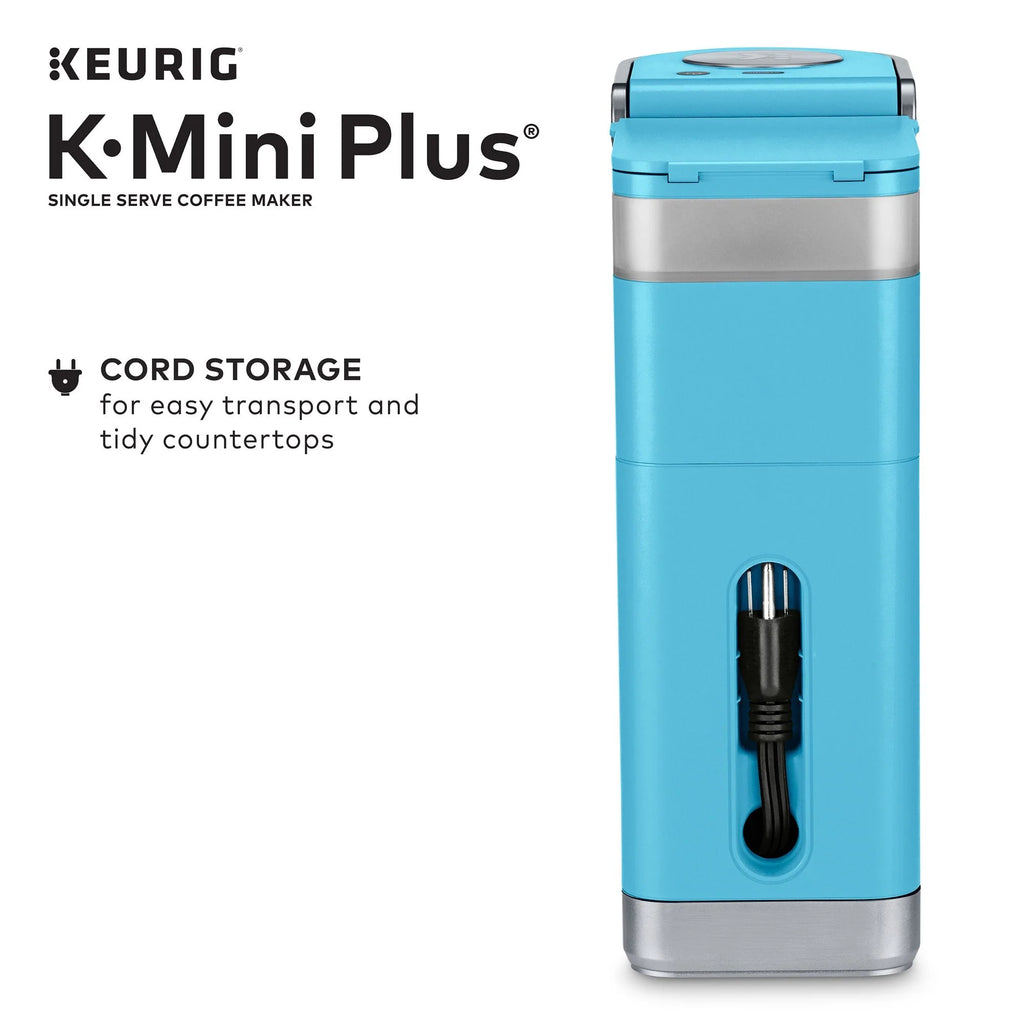 Keurig K-Mini Plus Single Serve K-Cup Pod Coffee Maker， Cool Aqua💝 Last Day For Clearance