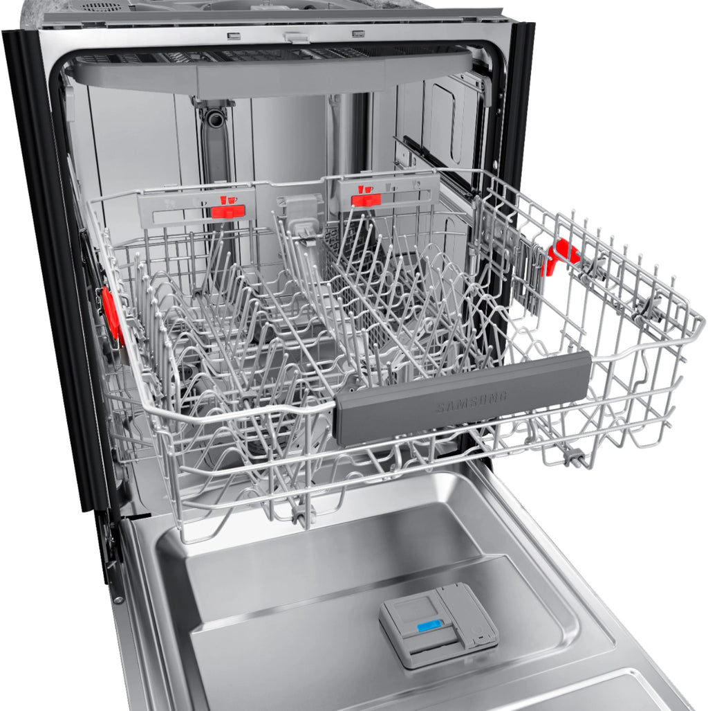 Samsung - StormWash 24 Top Control Built-In Dishwasher with AutoRelease Dry, 3rd Rack, 42 dBA - Stainless steel