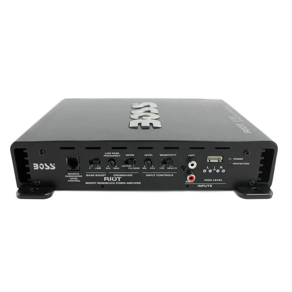 MTX TNE212D 12 1200W Dual Loaded Car Subwoofer and Boss 1100W Amplifier w/ Kit