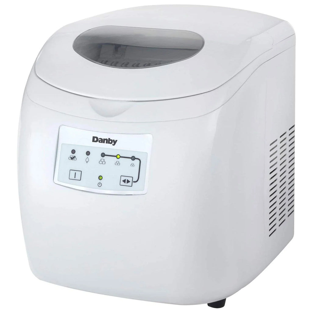 Danby 2 Pound Capacity Electric Self-Cleaning Portable Ice Cube Maker, White