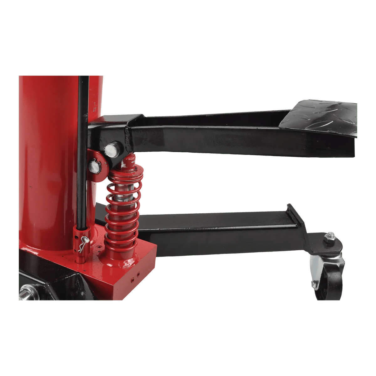 FGJQEFG Transmission Jack 1100Lbs 2 Stage Hydraulic High Lift Vertical Telescopic 34 - 68 Adjustable Height with Foot Pedal Wheels