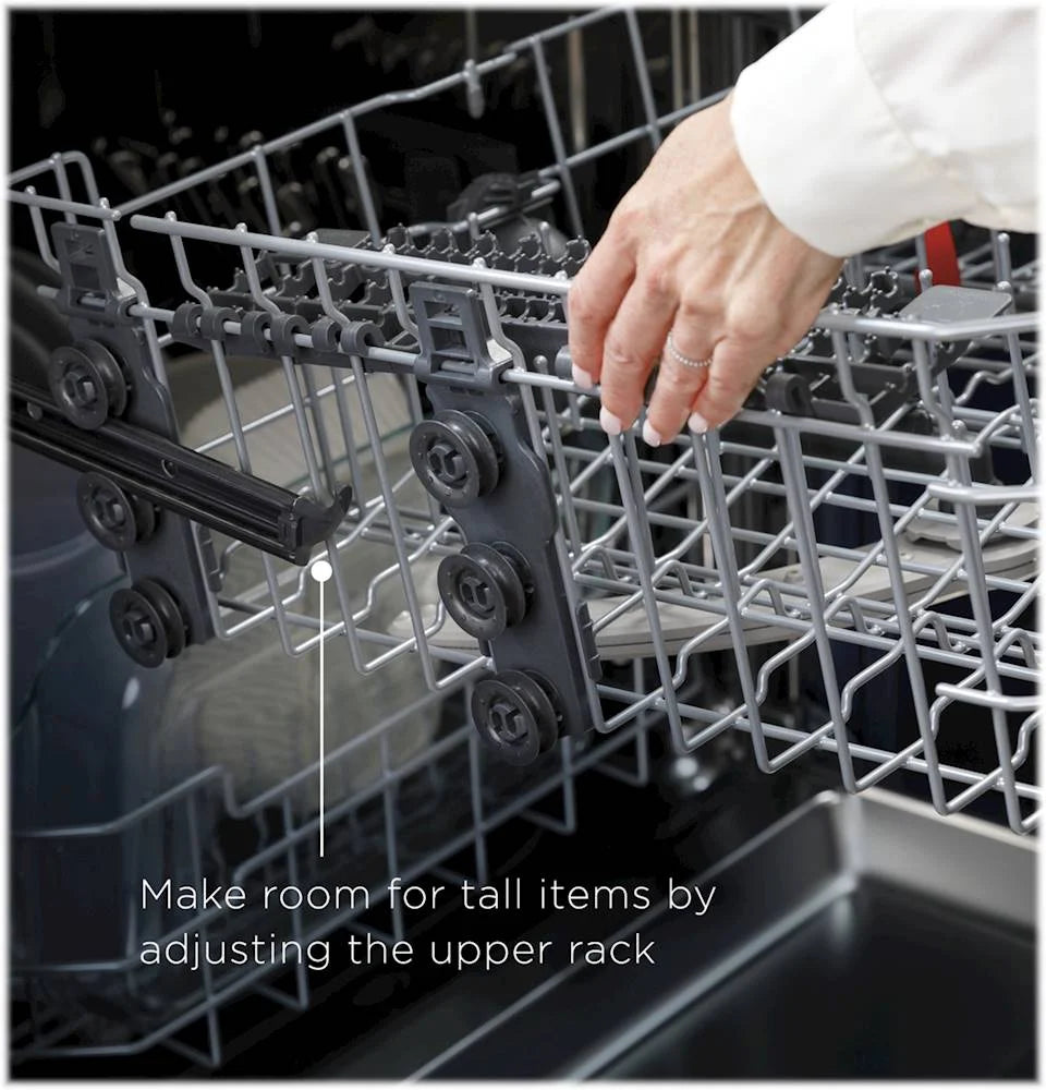 GE - Top Control Built-In Dishwasher with Stainless Steel Tub, Dry Boost, 48dBA - Stainless steel