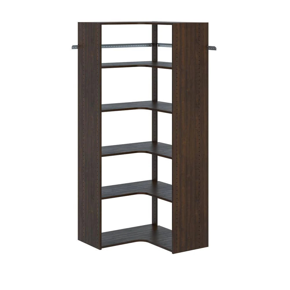Closet Evolution TR31 30 in. W Espresso Corner Wood Closet System