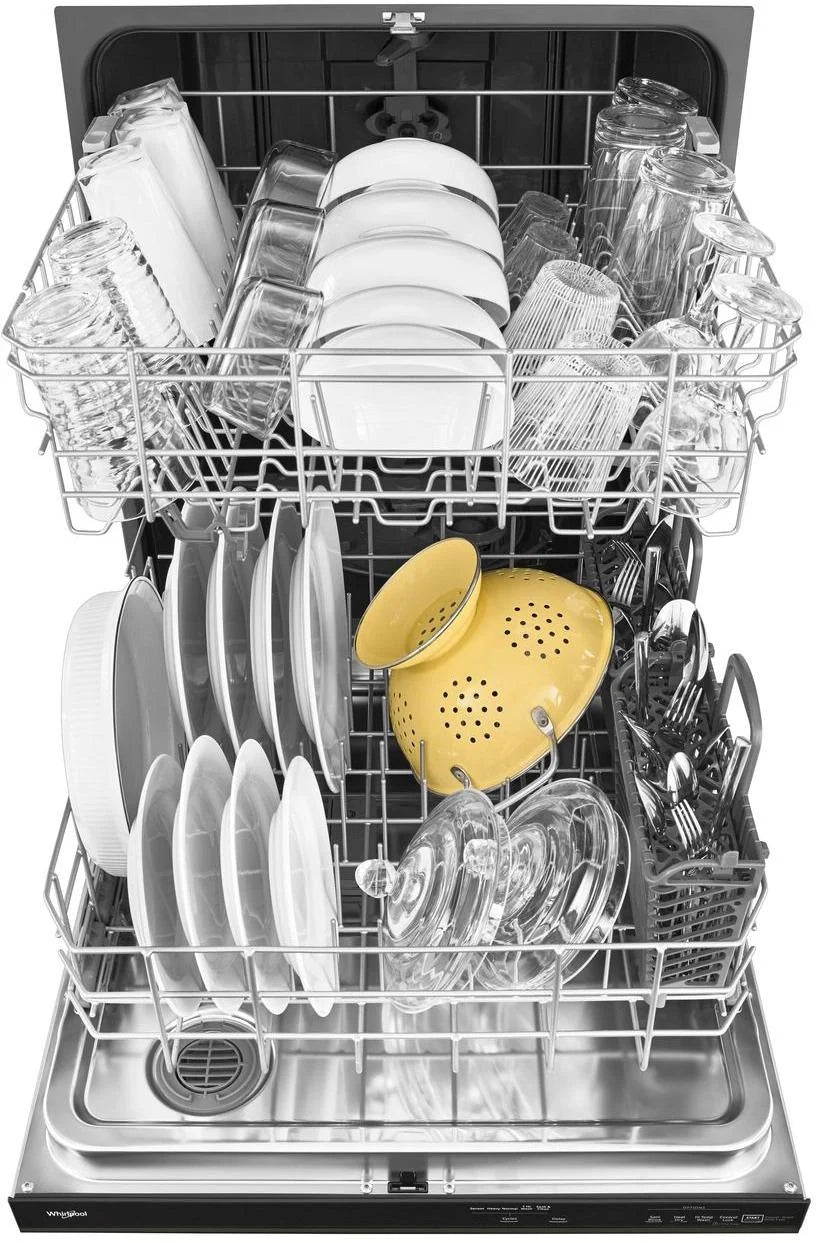 Whirlpool - 24 Built-In Dishwasher - Black stainless steel