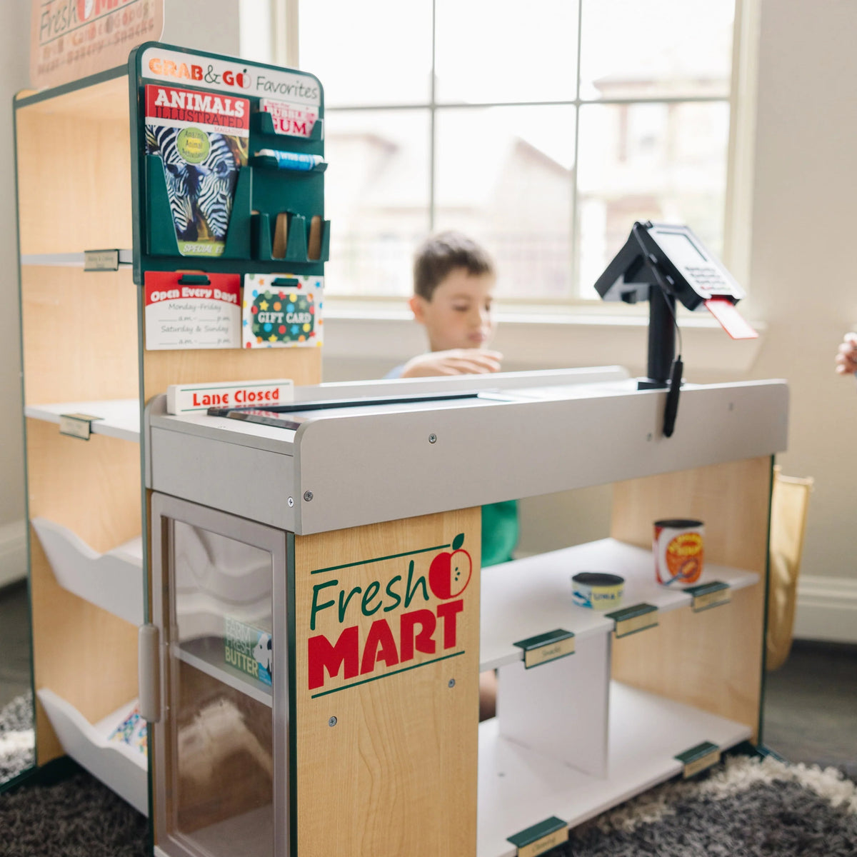 Melissa and Doug Freestanding Wooden Fresh Mart Grocery Store