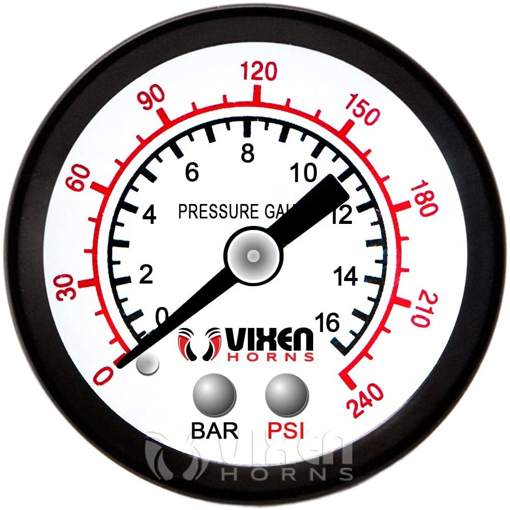 Vixen Horns 1.5 Gallon (5.6 Liter) Train/Air Horn Tank with 200 PSI Compressor Onboard System/Kit 12V VXO8315B