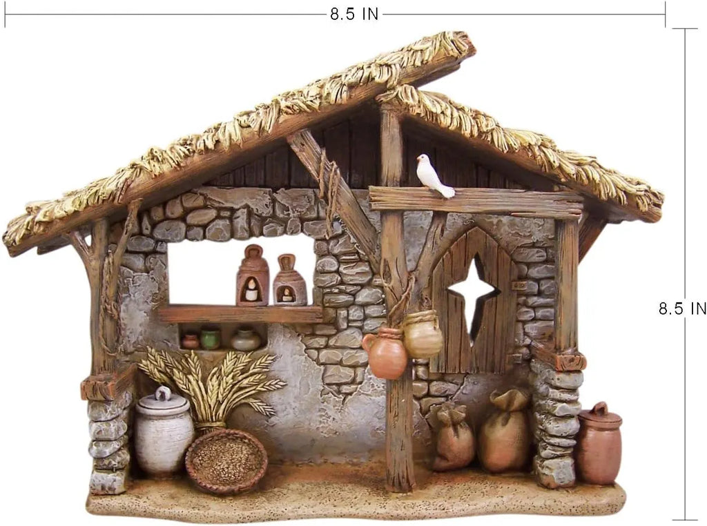 Avalon Gallery Nativity Sets for Christmas - Indoor Bethlehem Nights Nativity Scene, 12-Piece, Full Set with Stable