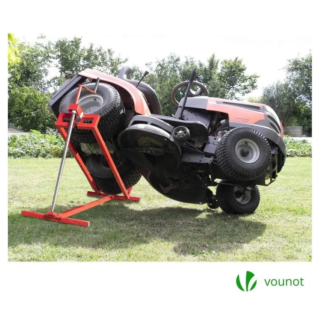 LeCeleBee Ride on Lawn Mower Lift Jack, Telescopic Maintenance Jack for Lawn mowers and Garden Tractors, Weight Capacity 880 Lbs, Red