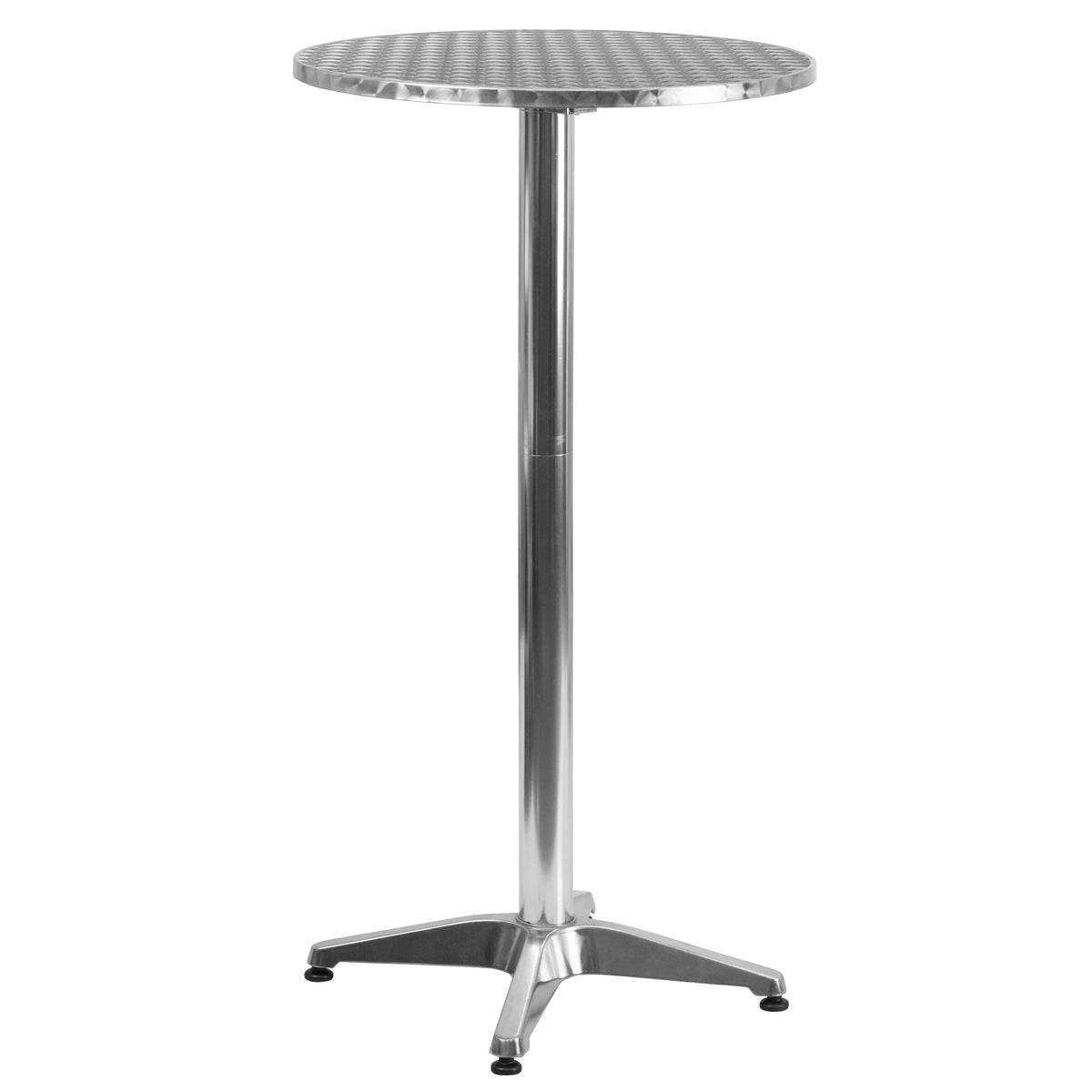 Flash Furniture 23.25 Round Aluminum Indoor-Outdoor Bar Height Table with Flip-Up Table