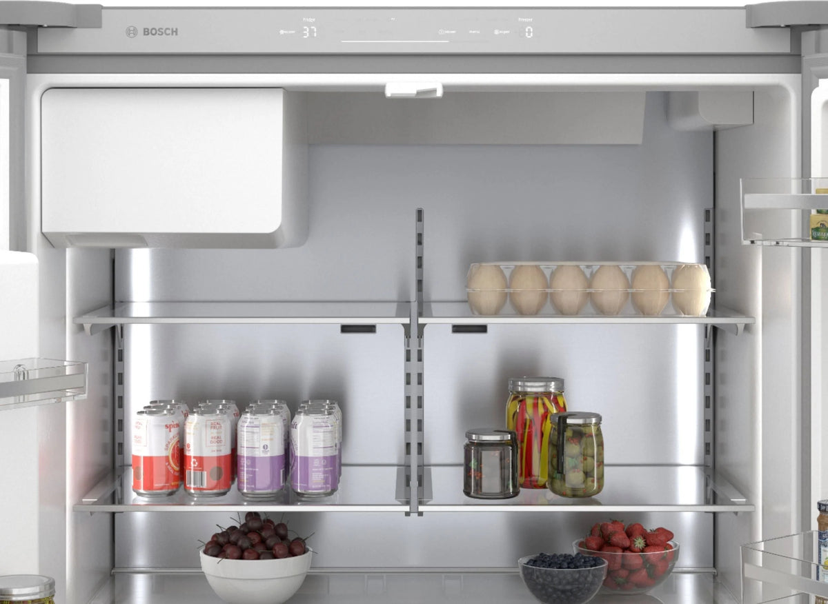 Bosch - 500 Series 21 Cu. Ft. French Door Counter-Depth Smart Refrigerator with External Water and Ice Maker - Stainless steel