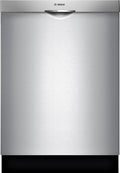 Bosch - 300 Series 24 Scoop Handle Dishwasher with Stainless Steel Tub - Stainless steel