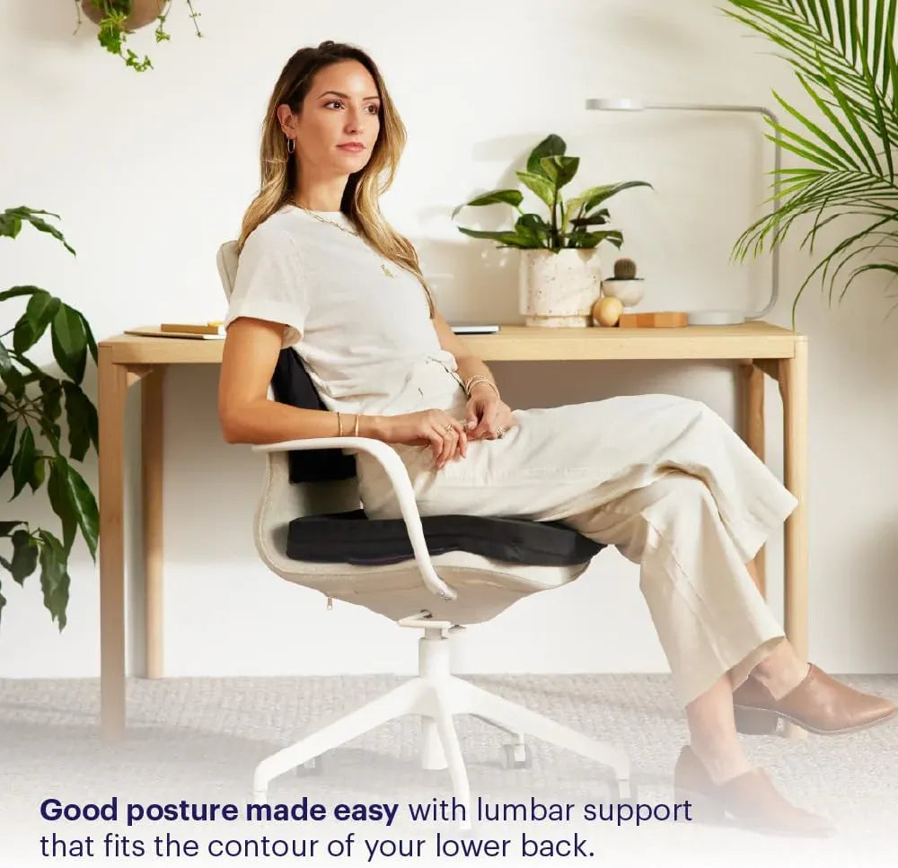 Purple Back Cushion | Pressure Reducing Grid Designed for Ultimate Comfort | Designed for Chairs, Gaming, and Travel | Made in The USA