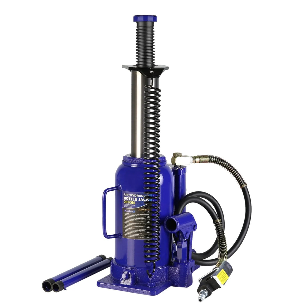 LoLado 20 Ton Pneumatic Air Hydraulic Bottle Jack with Manual Hand Pump Heavy Duty Auto Truck Travel Trailer Repair Lift