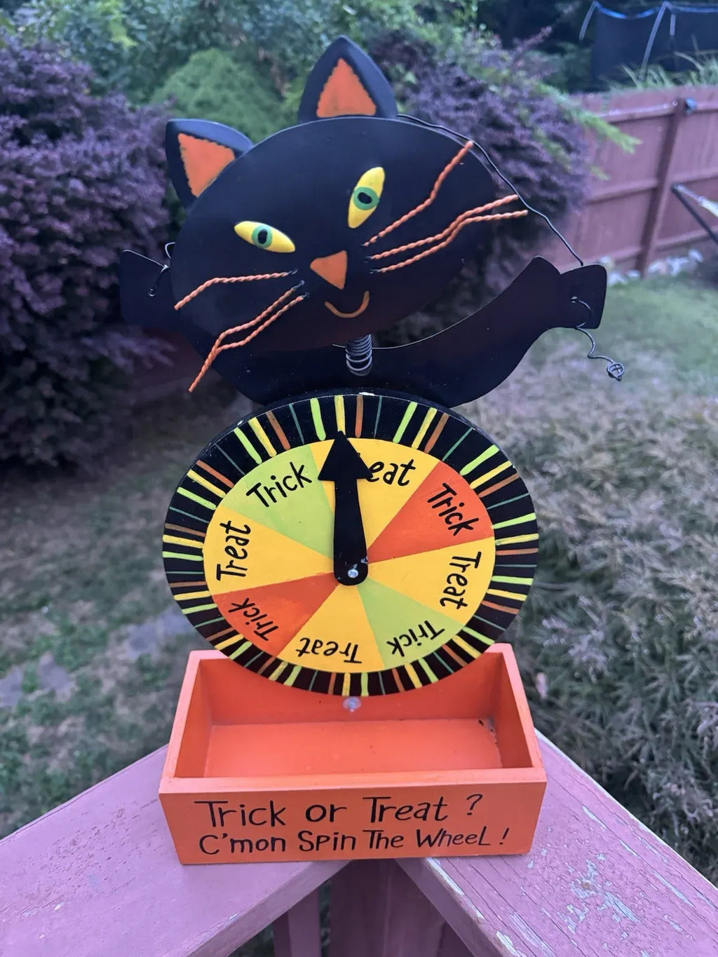 2003 Target Black Cat Halloween Trick Or Treat Party Game Spin The Wheel