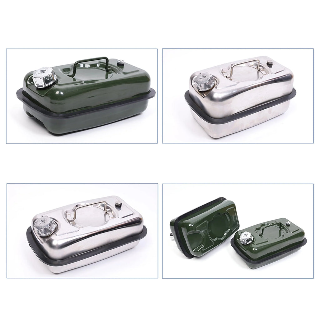 EUBUY 3L Metal Jerry Can with Iron Cap Motorcycle Canister Holder Storage Tank with Handle for Water Petrol Oil Water Alcohol