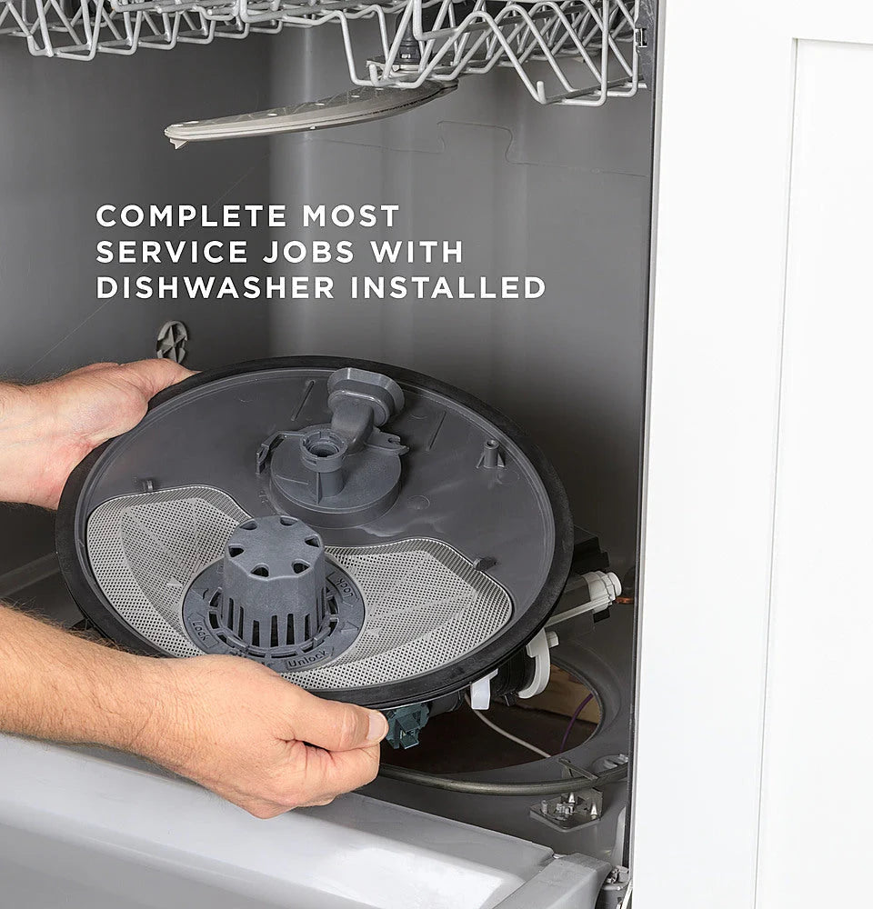 GE - Front Control Built-In Dishwasher with 59 dBA - Stainless steel