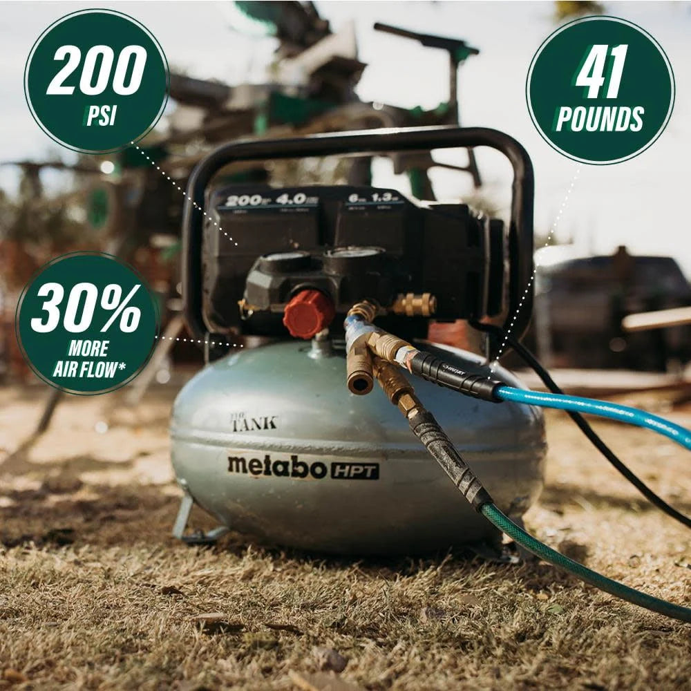 Metabo Hpt The Tank 6 Gallon 200 Psi Job Site Compressor