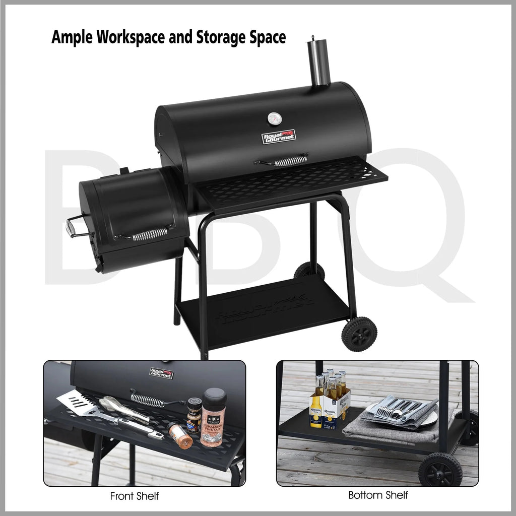 Royal Gourmet 30 CC1830F Charcoal Grill with Offset Smoker
