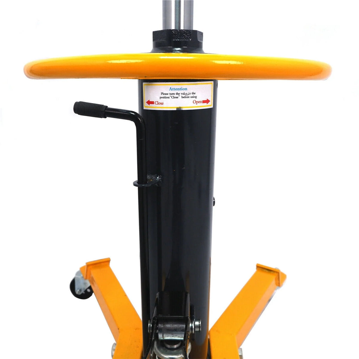 JSTUOKE 1660 Pounds Hydraulic Car Transmission Jack Vertical Lift with 360° Swivel Wheel Pedal ,Yellow,33-70(0.5Ton)