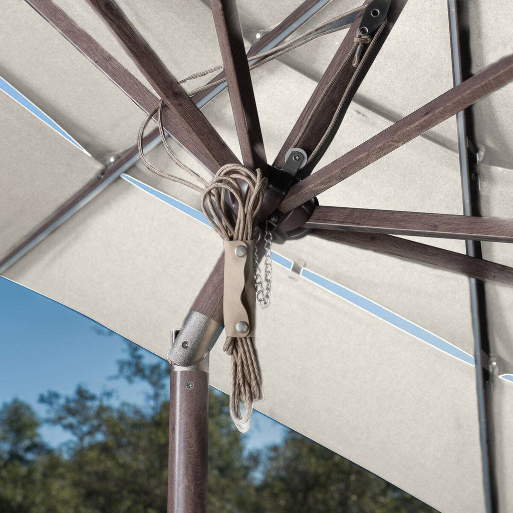 Activa 11ft Aluminium Umbrella with LED Lights in Pumice