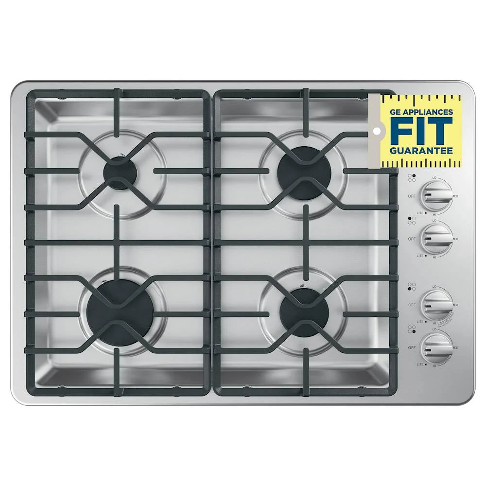 GE - 30 Built-In Gas Cooktop - Stainless steel