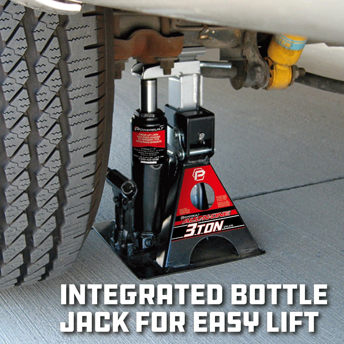 Powerbuilt 3 Ton All-in-One Jackstand/Bottle Jack - 640912
