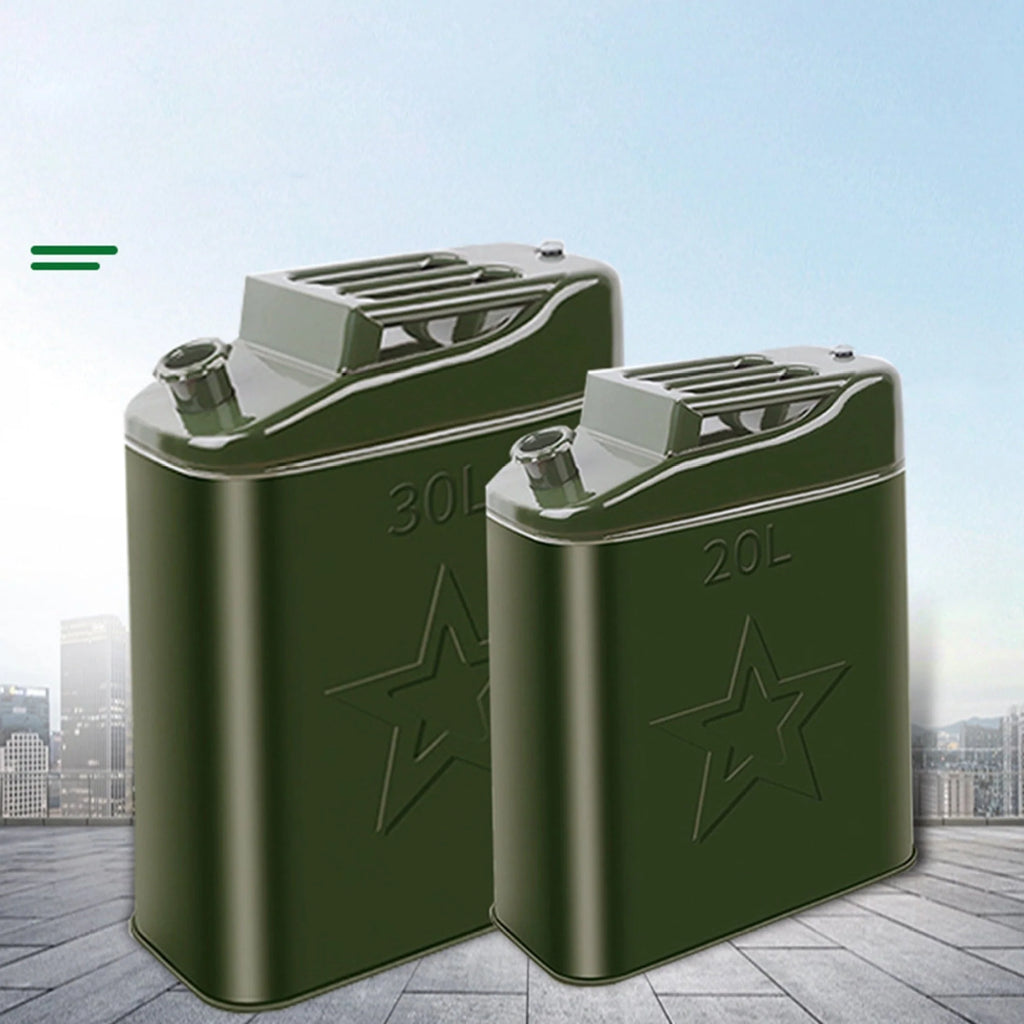 MoreChioce 20 Litre Metal Jerry Can Car Canister Holder Storage Tank with 3 Handles for Water Petrol Oil Water Alcohol