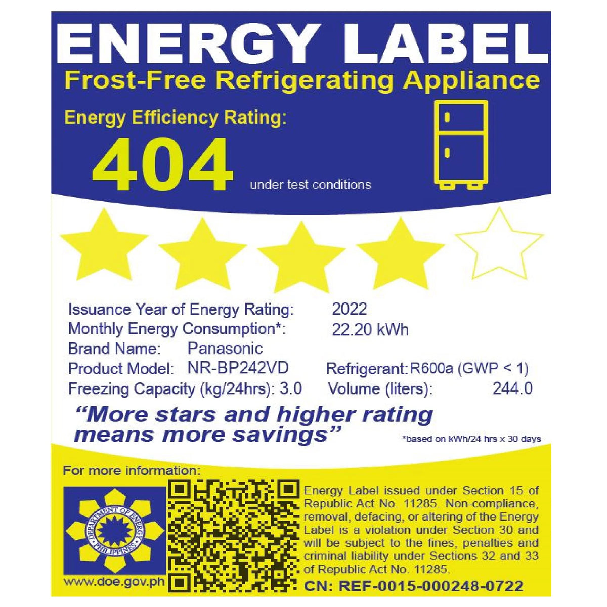 8.6 Cu. Ft. Refrigerator Inverter