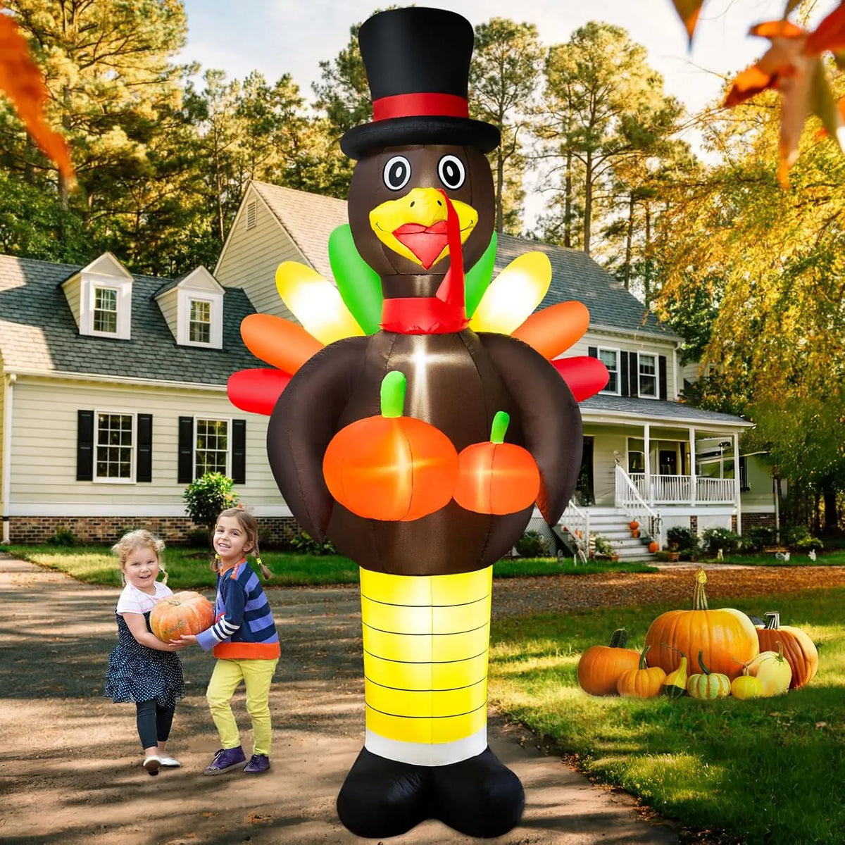 11FT Wide Halloween Inflatables Archway Outdoor Decorations, Inflatable Clown Arch Blow Up Halloween Decorations Built-in Projection LED Light for Halloween Decor Front Yard Garden Lawn Party