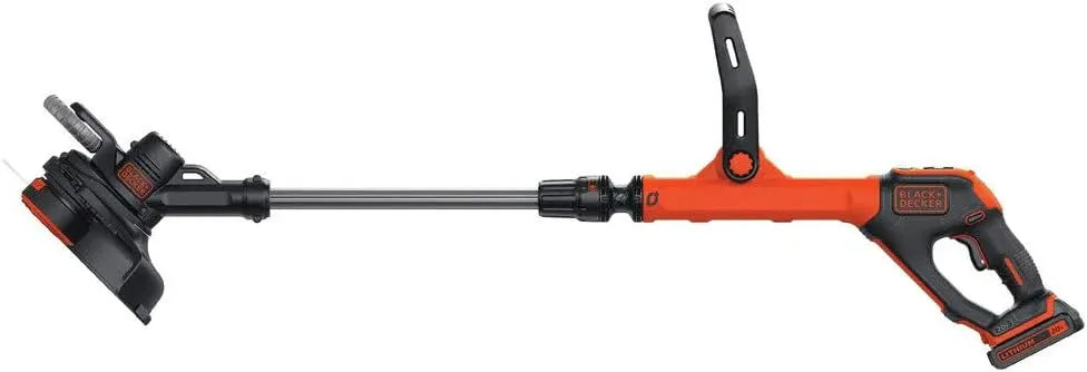 BLACK+DECKER 20V MAX Cordless String Trimmer and Edger with Spool, Battery and Charger Included, 2 Speed, 12 Inch (LST522)
