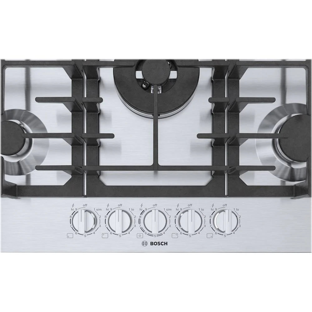 Bosch - 800 Series 30 Built-In Gas Cooktop with 5 burners - Silver