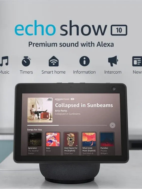 Echo Show 10 (3rd Generation) 10-inch Smart Display with Alexa – Charcoal