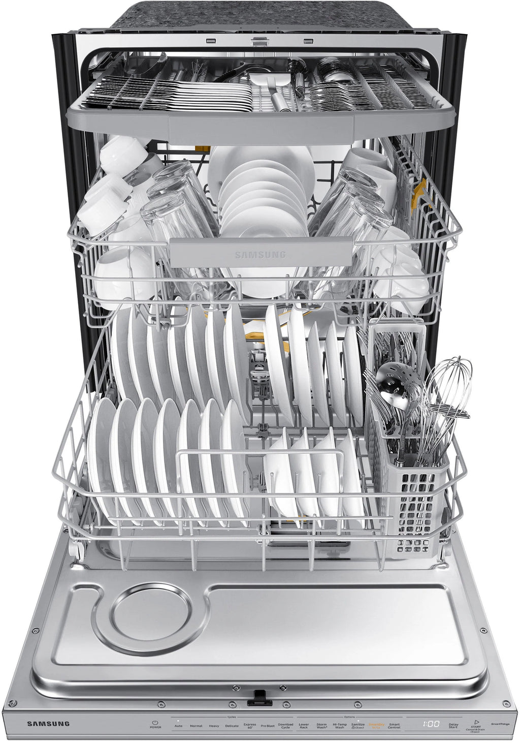 Samsung - Smart 42dBA Dishwasher with StormWash+ and Smart Dry - Stainless steel