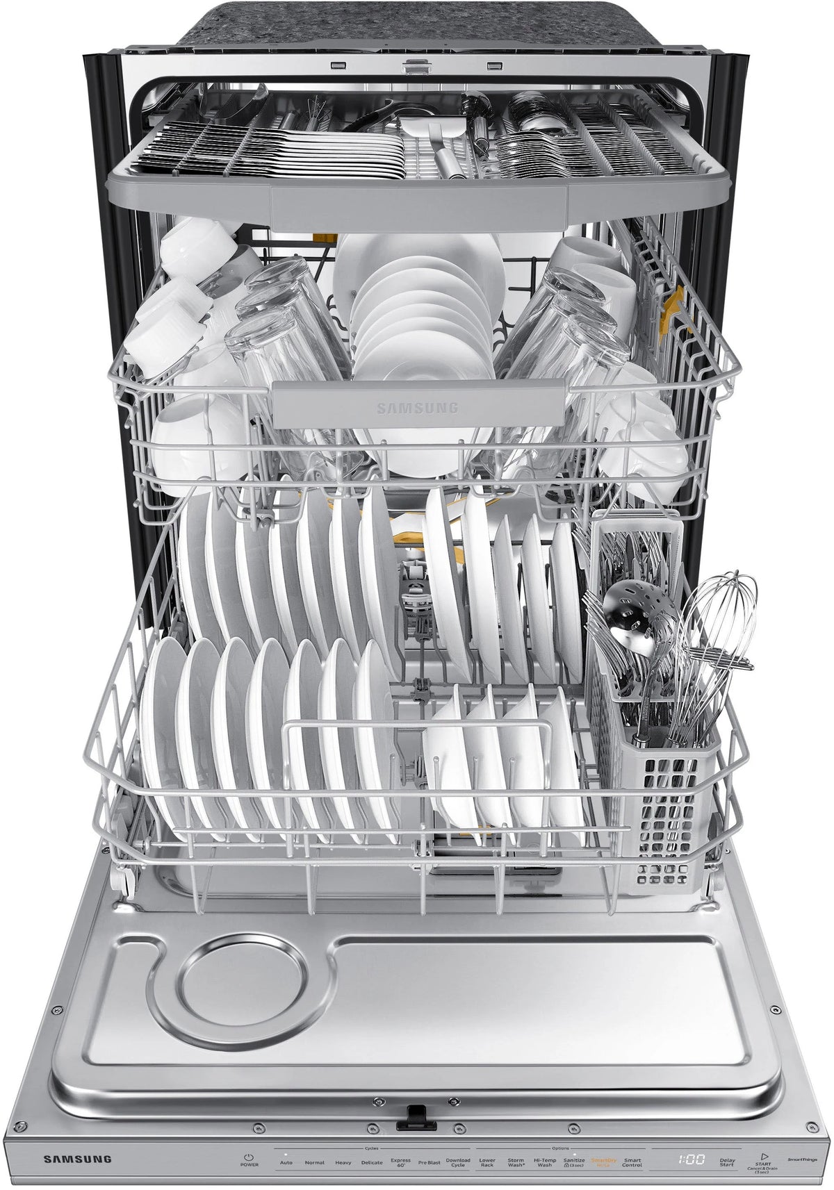 Samsung - Smart 42dBA Dishwasher with StormWash+ and Smart Dry - Stainless steel