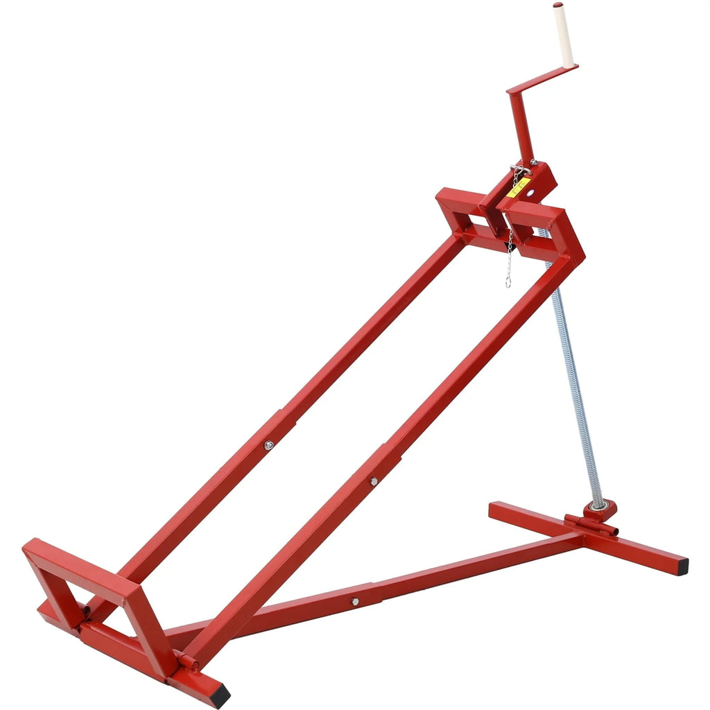 imerelez Easy Lawn Mower Lift for Riding Tractors , 800 Lbs Capacity Lawn Tractor Lifter, Ride-on Mower, Lawn Tractor Lift, Lawn Tractor + 45° Tilt Adjustable, red