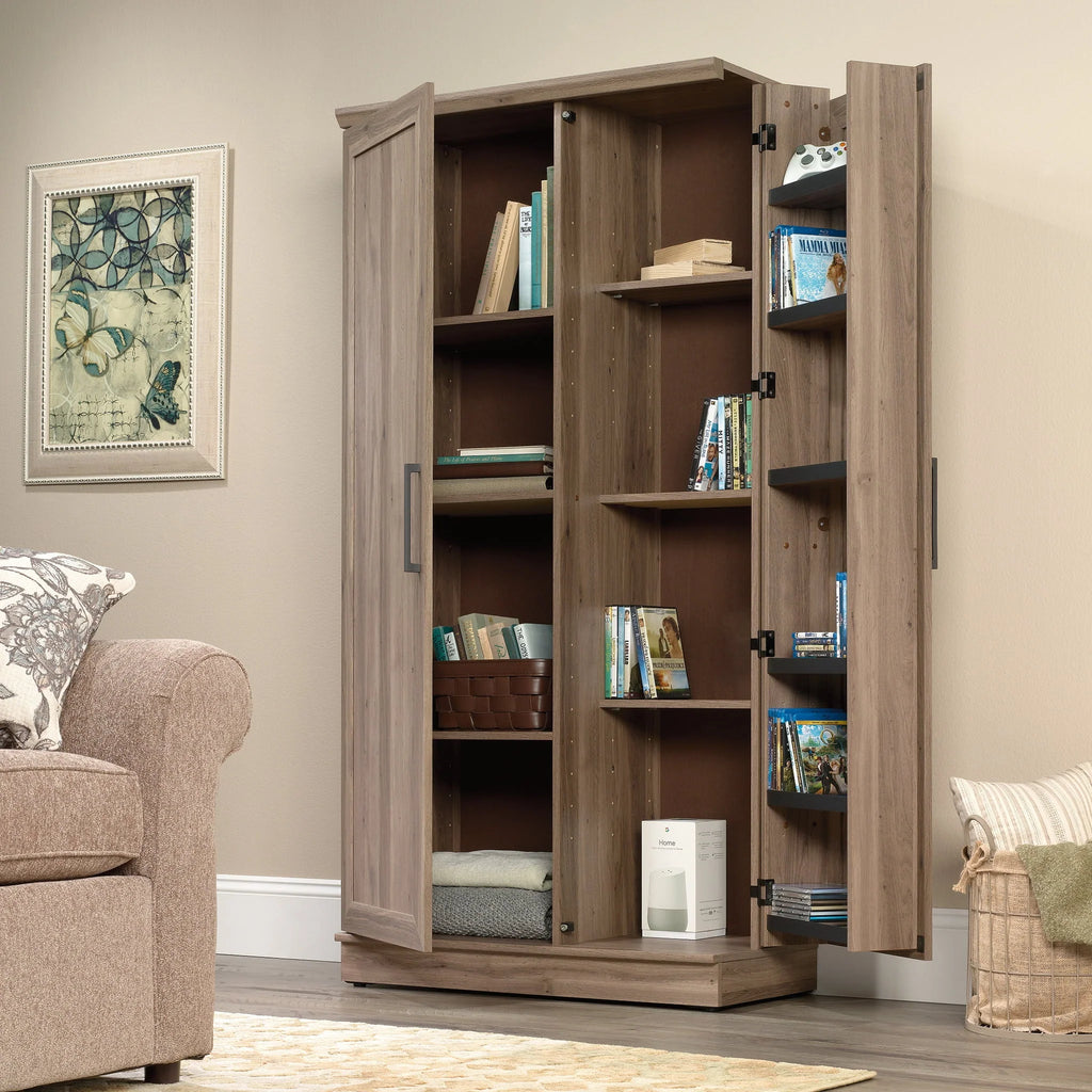 Sauder 422428 Homeplus Storage Cabinet， Salt Oak Finish