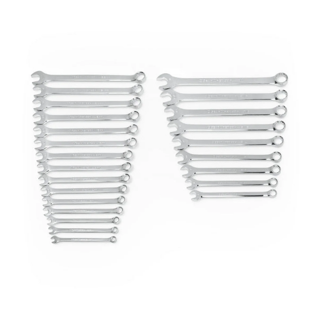 24 Piece SAE/Metric Long Pattern Combo Wrench Set