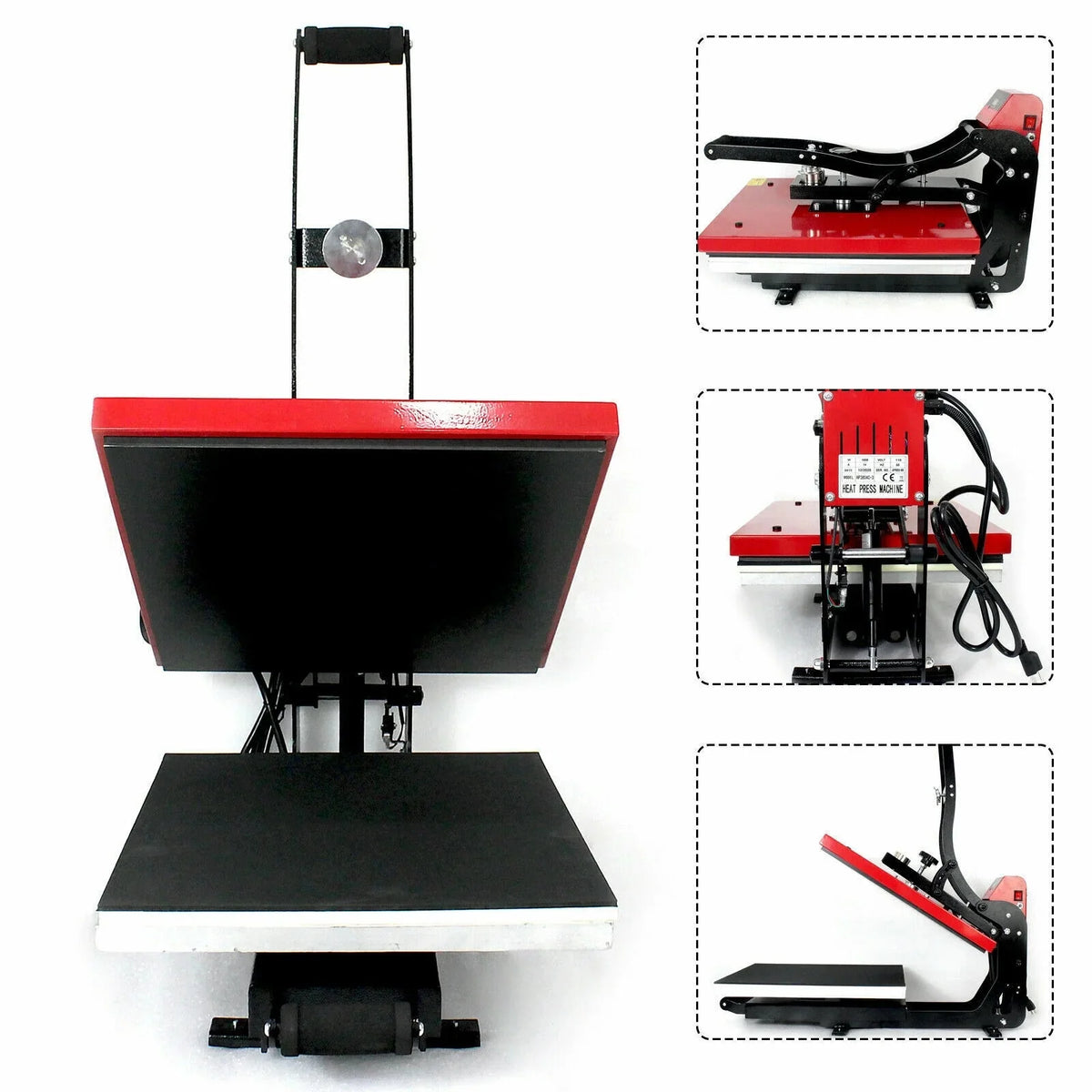 16x20 Slide Out Auto Open Heat Press Machine Clamshell Slide Out Base T-Shirt