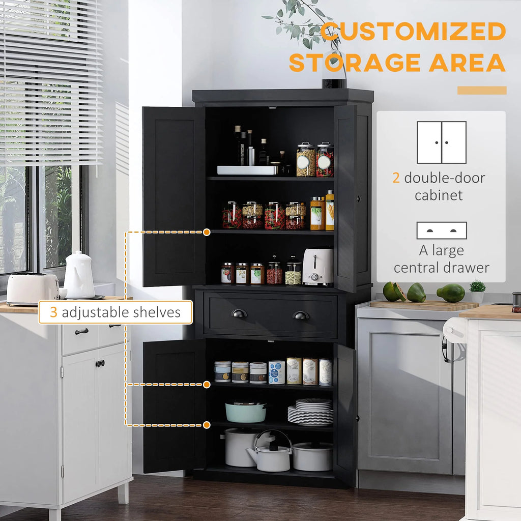 HOMCOM Traditional Freestanding Cupboard Colonial